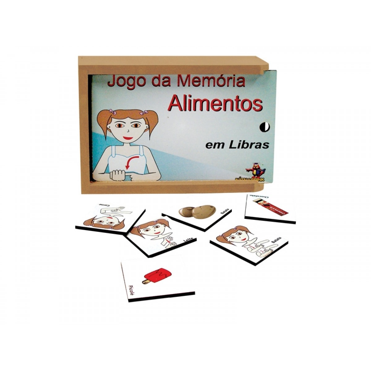 Livro com jogo da memória de alimentos - LIVROS - Nina Brinca