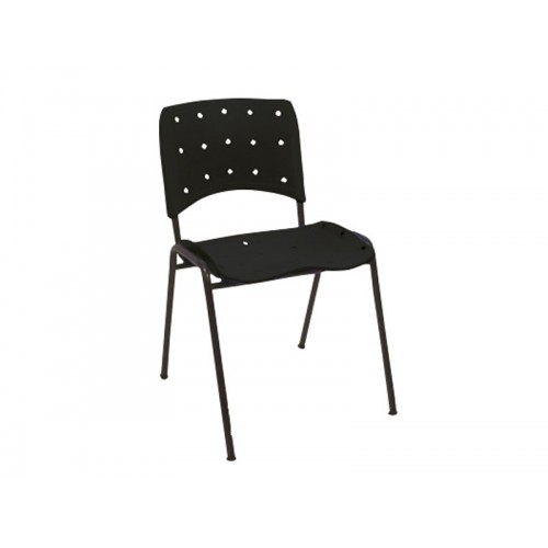 Cadeira de plástico ISO preta 