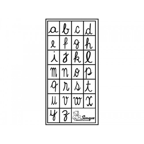 Carimbo Alfabeto em Letras Cursivas Minúscula 