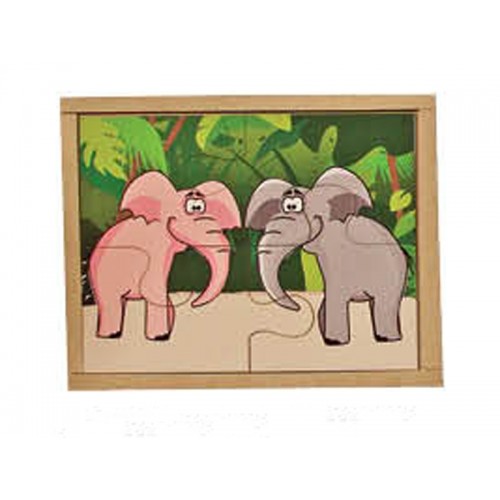 Quebra - Cabeça Casal Elefante 