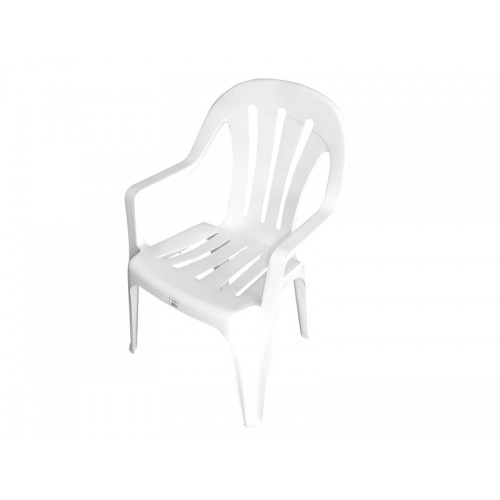 Cadeira branca plástico com braço 