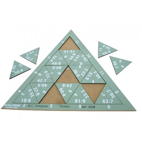 Quebra - Cabeça Triangular Divisão c/ 17 peças