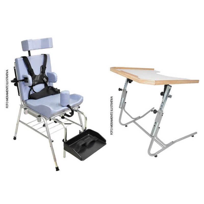 Cadeira Escolar adaptada com mesa